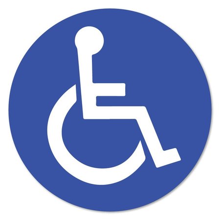 SIGNMISSION Handicapped Sign Arrow Non-Slip Floor Graphic, 11in Vinyl Decal, 11" x 11", FD-X-11-99984 FD-X-11-99984